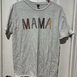 Next Level Apparel Cream 'MAMA' Graphic Tee